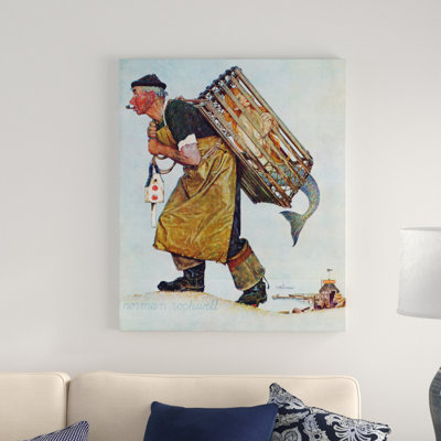 « sirène » par norman rockwell, reproduction d’art sur toile tendue