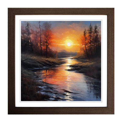 Sunrise Oil Painting No.2 - Framed Print