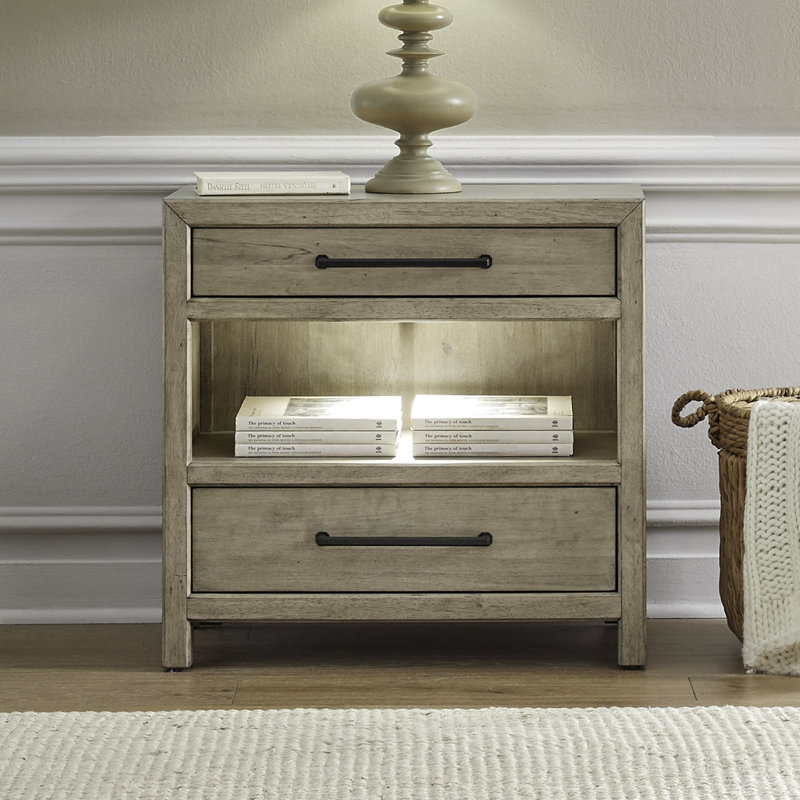 Aason Bedside Chest W/ Charging Station