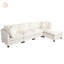 Canapé modulaire rembourré U-Style avec repose-pieds de rangement amovible et porte-gobelets cachés, parfait pour le salon et l'appartement