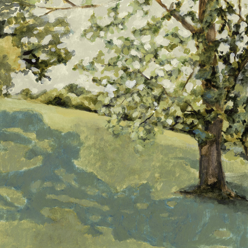 «Sun Patch II» par Victoria Barnes - peinture sur toile tendue, H 12 po x l 12 po