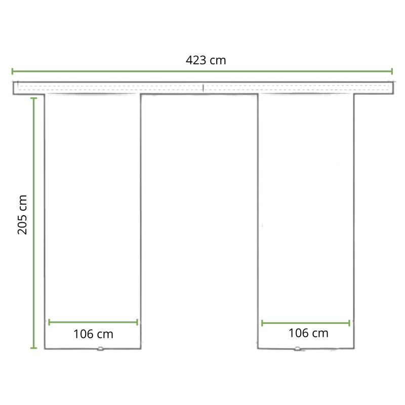 DOOR MARTI 2, 214cm x 205cm, Sonoma Oak