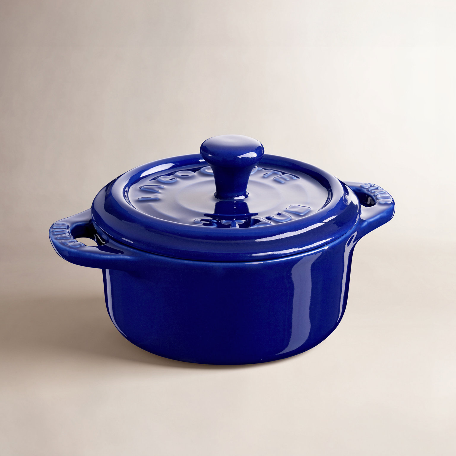 Staub Ceramic Mini Round Cocotte - test, Dark Blue
