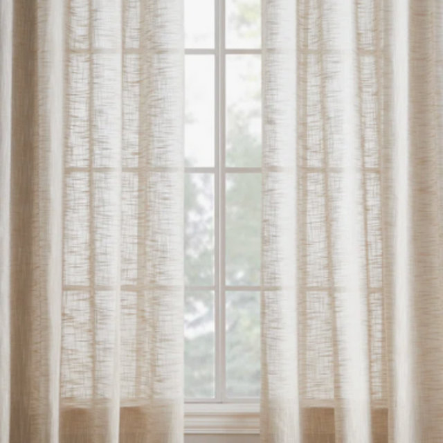 semi-sheer beige curtains