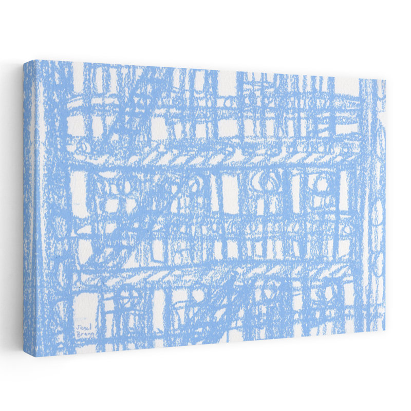 Contemporary Art Abstract Contemporary Architecture City Wall Art by Janel Bragg - Wrapped Canvas Print