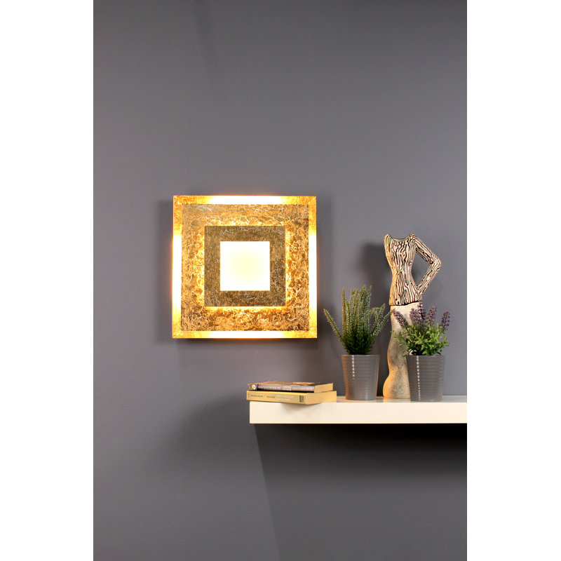 Lenzee LED Flush Mounted Sconce, Gold