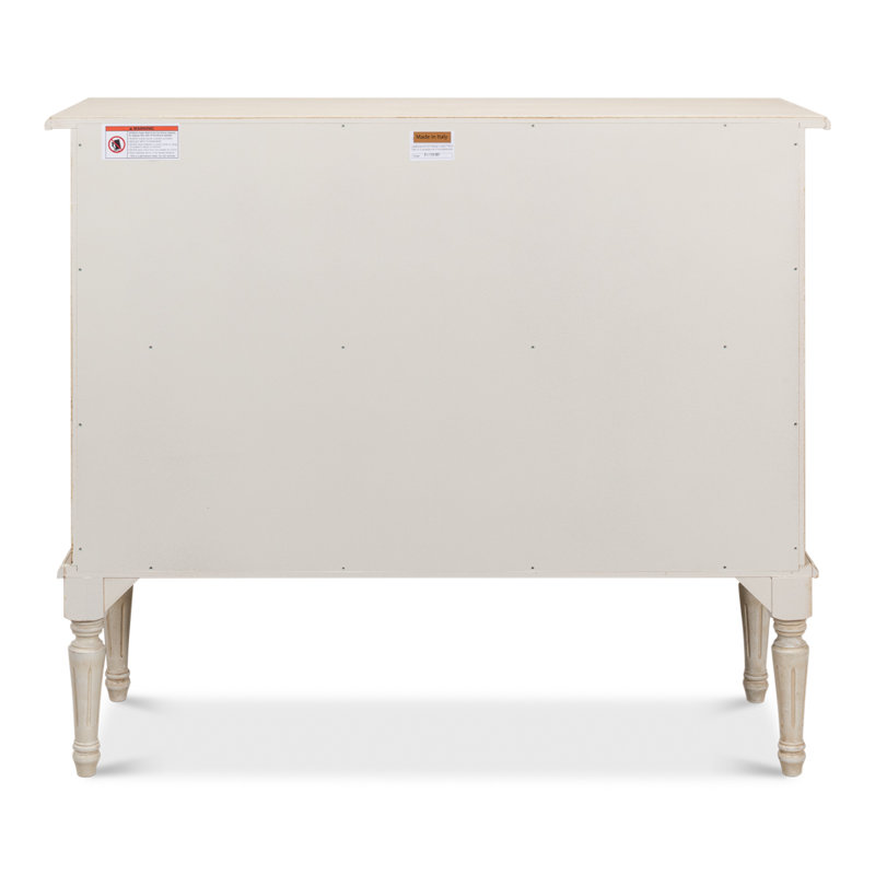 Forsythe 42'' W Solid Wood Sideboard, Bright Lime White