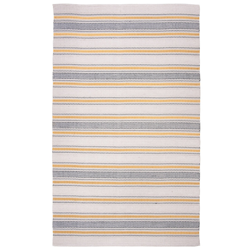 Montauk Hand Woven Cotton Striped Rug, Rectangle 3' x 5'