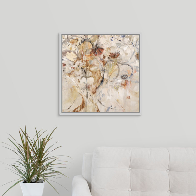 « epiphany », peinture sur toile, Cadre flottant blanc, H 21,7 po x l 21,7 po x P 1,75 po
