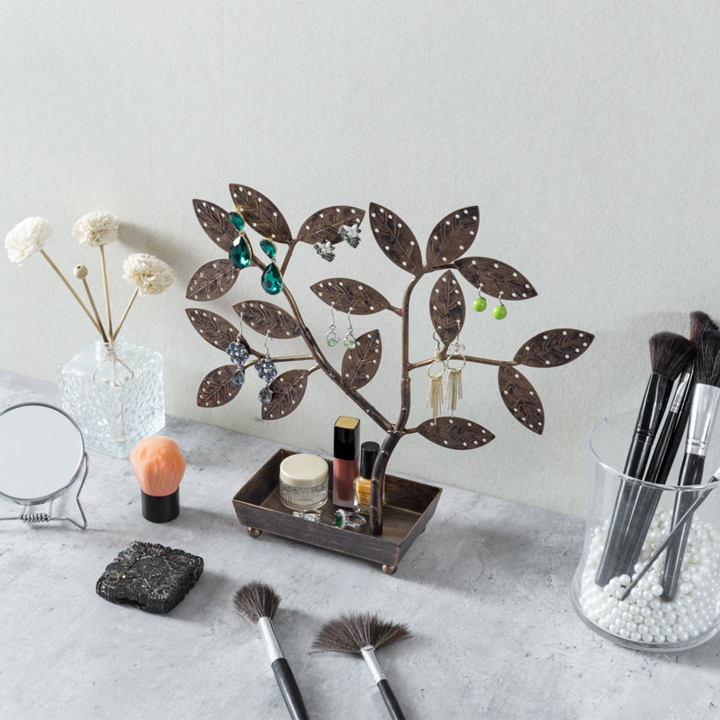 Porte-bijoux à conception d'arbre avec plateau