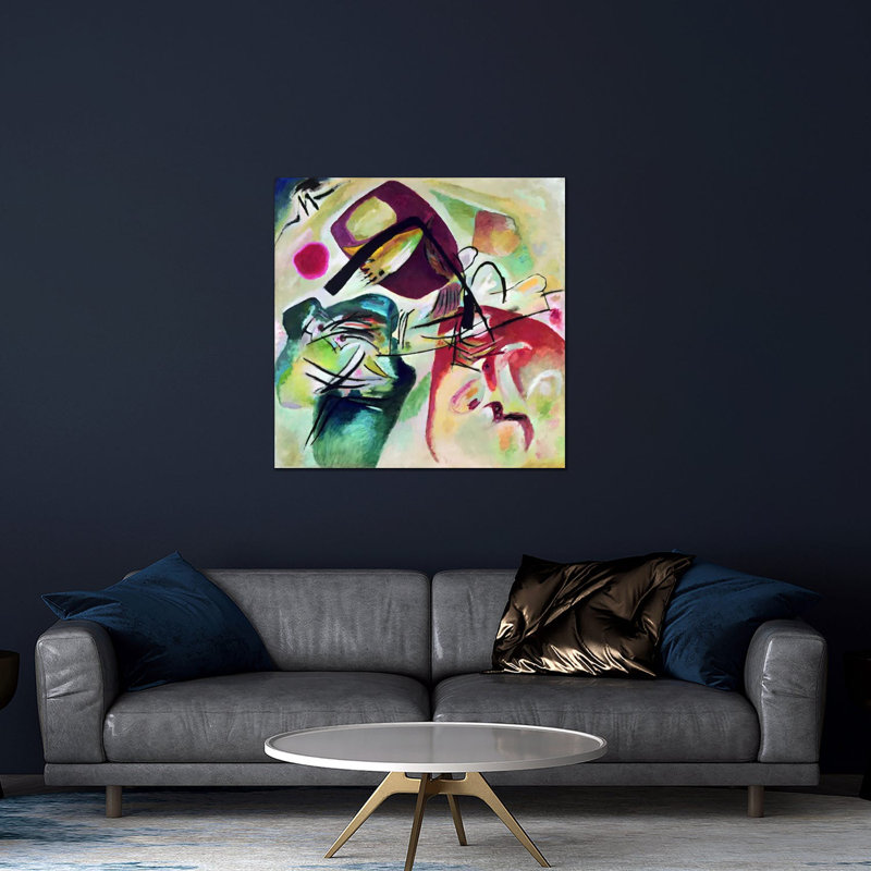 «With With Black Arch» par Wassily Kandinsky - impression sans cadre, H 36 po x l 36 po x P 0,25 po