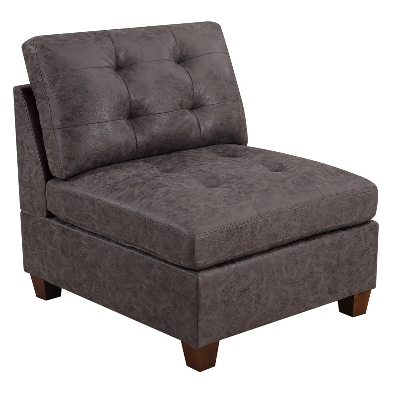 Fauteuil capitonné en similicuir respirant 1pc