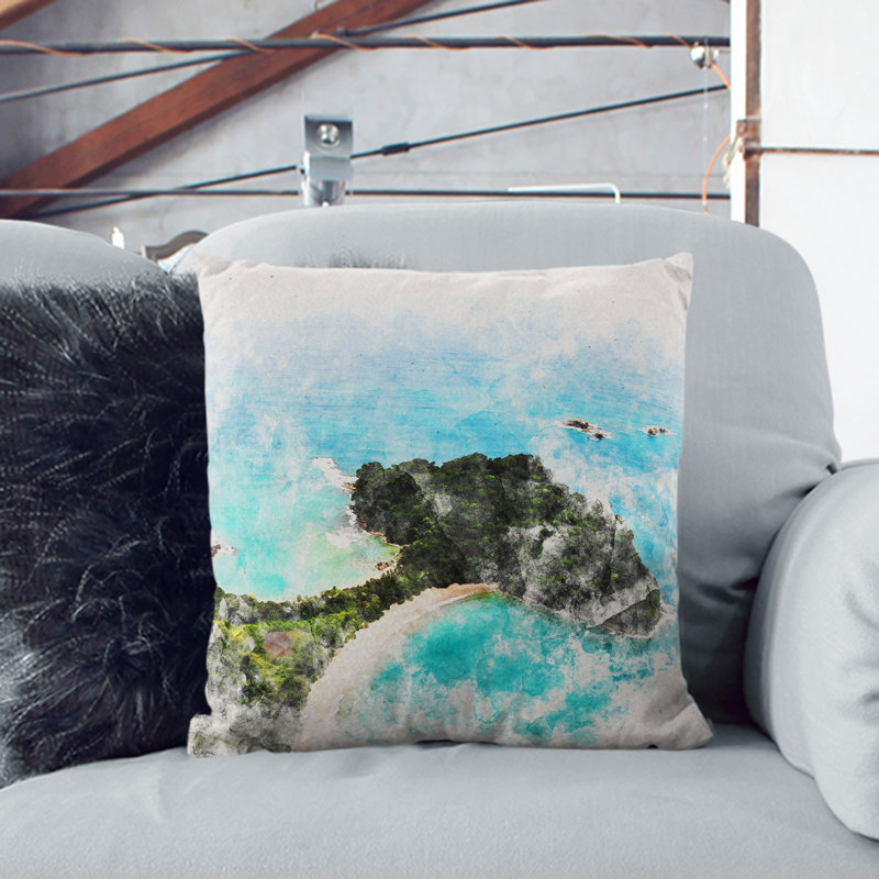 Square Cushion, 55cm H x 55cm W x 20cm D, White