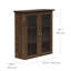 Armoire murale amovible à deux portes avec verre texturé à l'eau et tablettes réglables-106209694