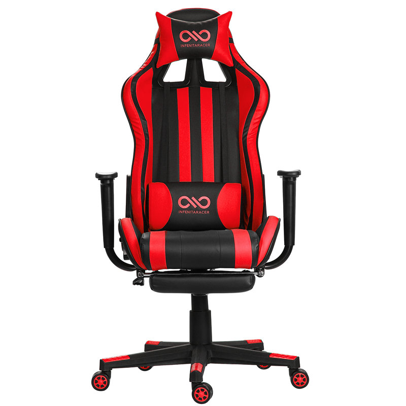 Fauteuil de jeu pour pc et course, Rouge