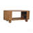 Solid Wood Soba Ball Coffee Table, Open Storage, Light Brown, Table