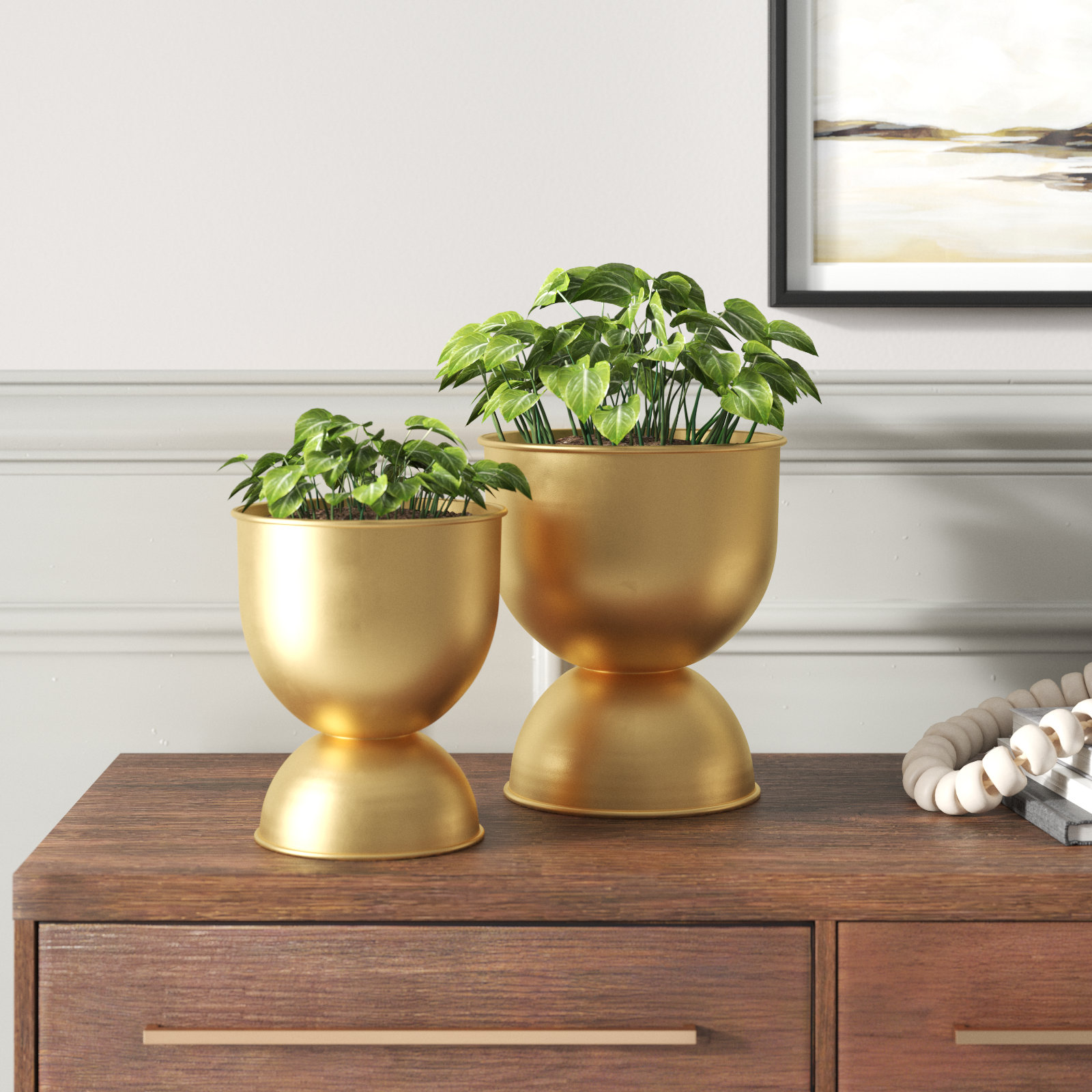 Lonnie 10" Urn Planter, Gold