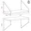 4 -Piece Steel Floating Shelf-1542006458