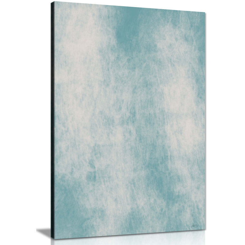Abstract Blue Sea - Wrapped Canvas Print, 91cm H x 61cm W