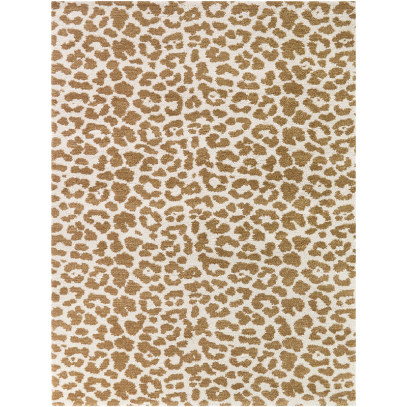 Leo Rust Global Glam Animal Print Area Rug, Rectangle 5'3" x 7'