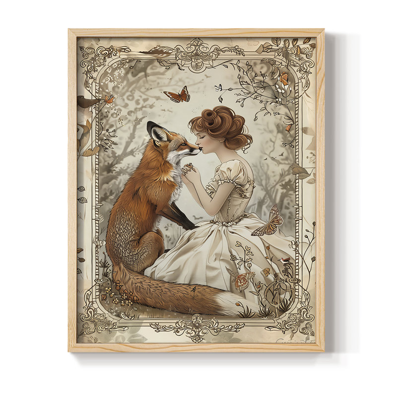 «WOMEN Series CDIX», reproduction encadrée - bois massif, Naturel, H 11 po x l 9 po