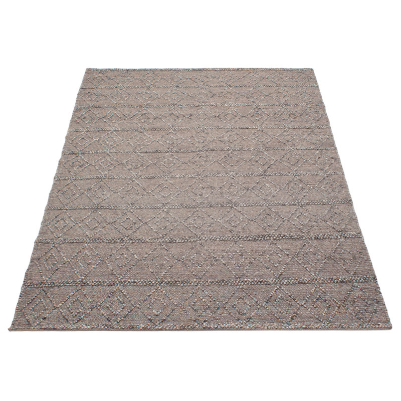 Tapis gris nouvel âge en laine 6 pi 0 po x 8 pi 9 po Iamandi