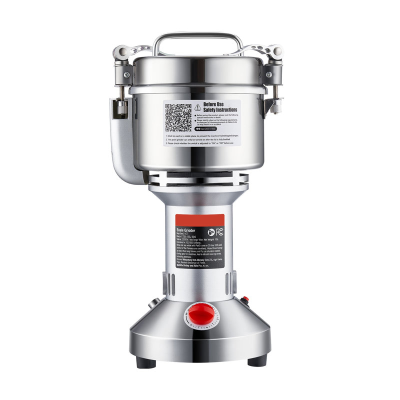 Moulin à grain électrique 750g, pulvérisateur à haute vitesse en acier inoxydable 2000W pour grains secs, épices, céréales et café