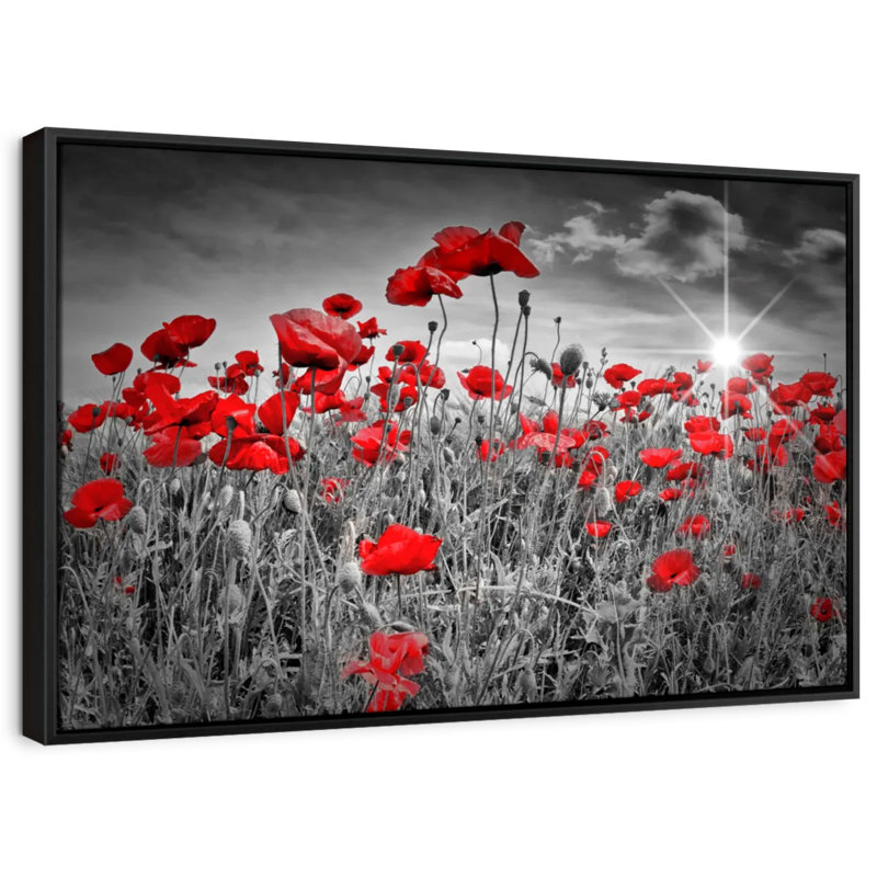 Floral et botanique «Red Poppies Pop», H 21 po x l 31 po