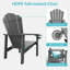 Ensemble de 4 chaises Adirondack empilables Hdpe avec porte-gobelets Dareona-1090162034-1074399242
