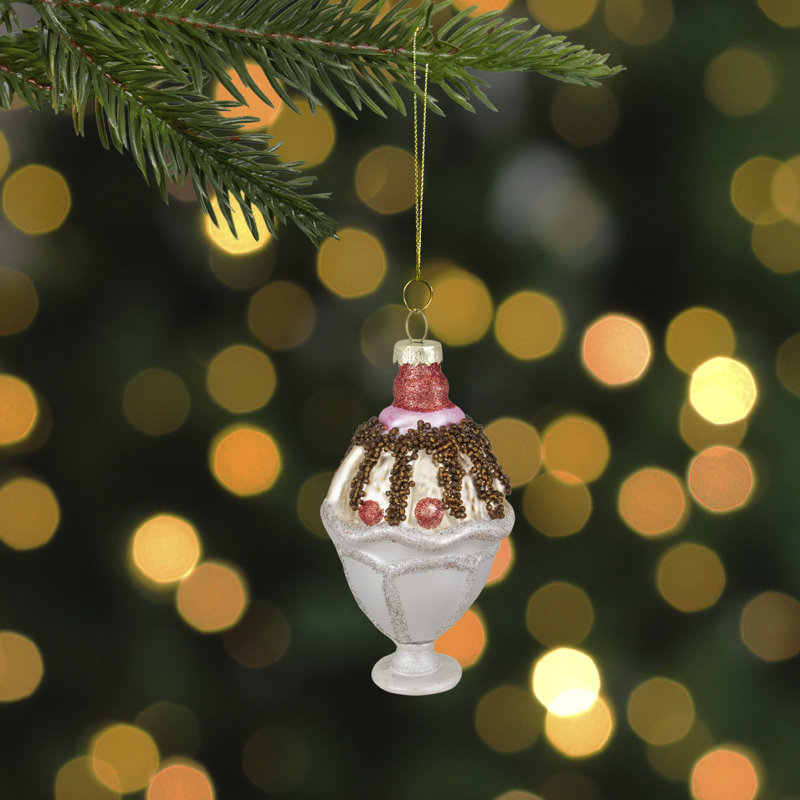 Ornement de Noël en verre 4,5 po