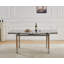 Grande Grey Sintered Stone Extending Dining Table with 6 Monza Grey Velvet Chairs