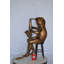 Statue de grenouille jouant du saxophone en bronze - Taille: L 23 po x l 15 po x H 30 po.