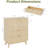 Fluted 4 Drawers Dresser for Bedroom
