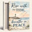Ensemble de 1 toile murale « Rise With The Tide Breathe In Peace »-130488642-130488646