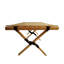 Table pliable multifonctionnelle en bois massif - Finition naturelle pour le camping, le pique-nique, les rassemblements dans la cour arrière, les voyages, le barbecue, le véhicule récréatif, le patio en bois portatif à usage domestique