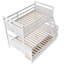 Lit superposé avec échelle, deux tiroirs de rangement, garde-corps de sécurité, simple sur double, H 63,00 po x l 77,10 po x L 78,70 po-956764429