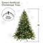 Arbre de Noël artificiel pré-éclairé de 6,5 pi avec 450 lumières incandescentes blanc chaud, 2225 pointes, pin articulé en PE + PVC avec branches à mémoire de forme partielle, support en métal pliable pour la décoration des Fêtes-1821466855