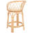 Aamani Swivel Solid Wood 35'' H Counter Stool with Lattice Back and Footres for kitchen or Home Bar-167961459