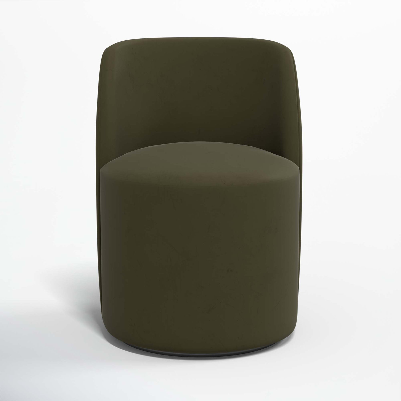 Begonia Swivel Dining Chair, Classic Loden Velvet