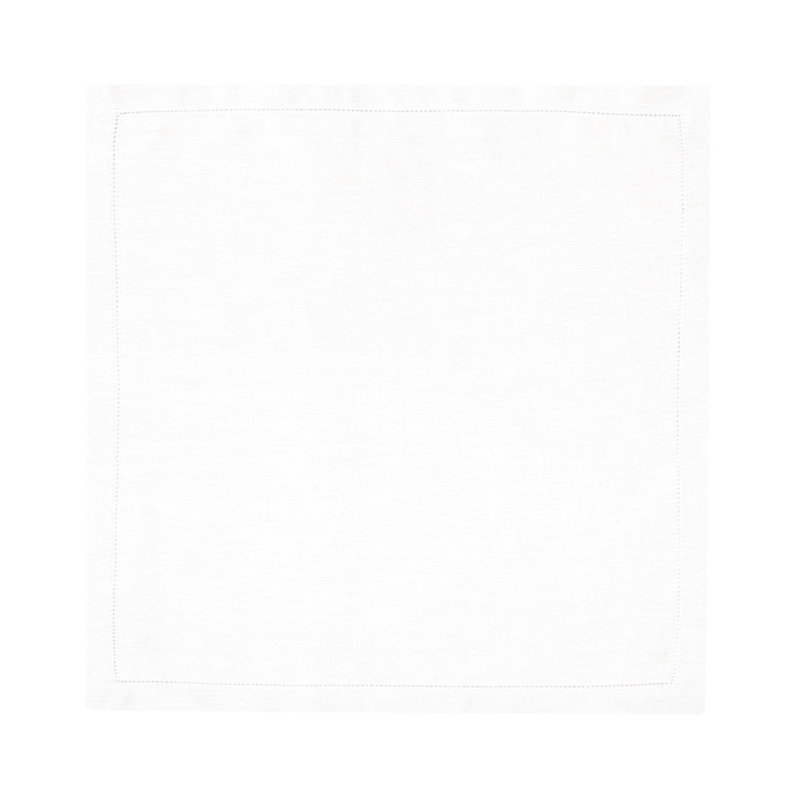 Liso Linen Square Napkin, Blanc