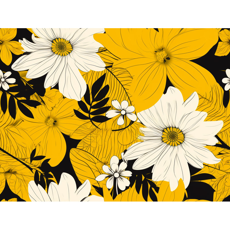 Machine Printed Comforter, Twin Comforter, White/Yellow