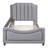 Upholstered Daybed With Classic Stripe Shaped Headboard, Perfect For Kids' Rooms And Guest Spaces-770787960