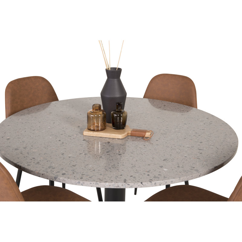 Withernsea 4 - Person Dining Set, Brown, Brown