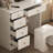 5-Drawer Vanity Set with Standing Mirror and Stool-862738303