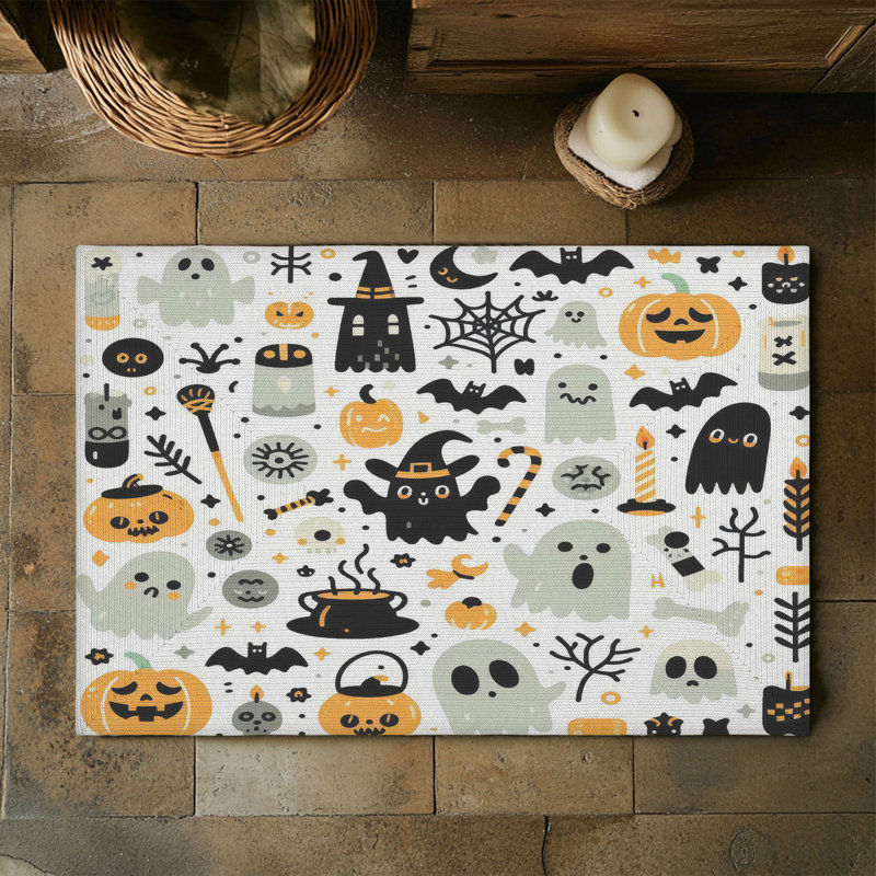 Tapis tressé Creepy Fright Fest, Rectangulaire 3 pi x 5 pi