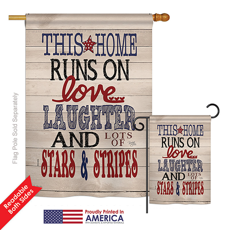 Ensemble de drapeaux 2 pièces en polyester Effron This Home Star and Stripes Americana Patriotic Impressions