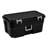 Sterilite Wheeled Footlocker, 22 Gal Storage Container with Lid, Black, 3 Pack