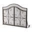 Iron Fire Screen With Ornamental Design, 32.32" H X 43.25" W, Easy Access, Matte Finish Modern Screen, Construction, Ornamental, Access