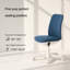 Chaise de bureau sans accoudoirs, chaise pivotante polyvalente pour le bureau, la couture et la coiffeuse-244009762