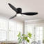 Ventilateur de plafond encastré noir 52 po avec lumières Smart-754582842-754582853